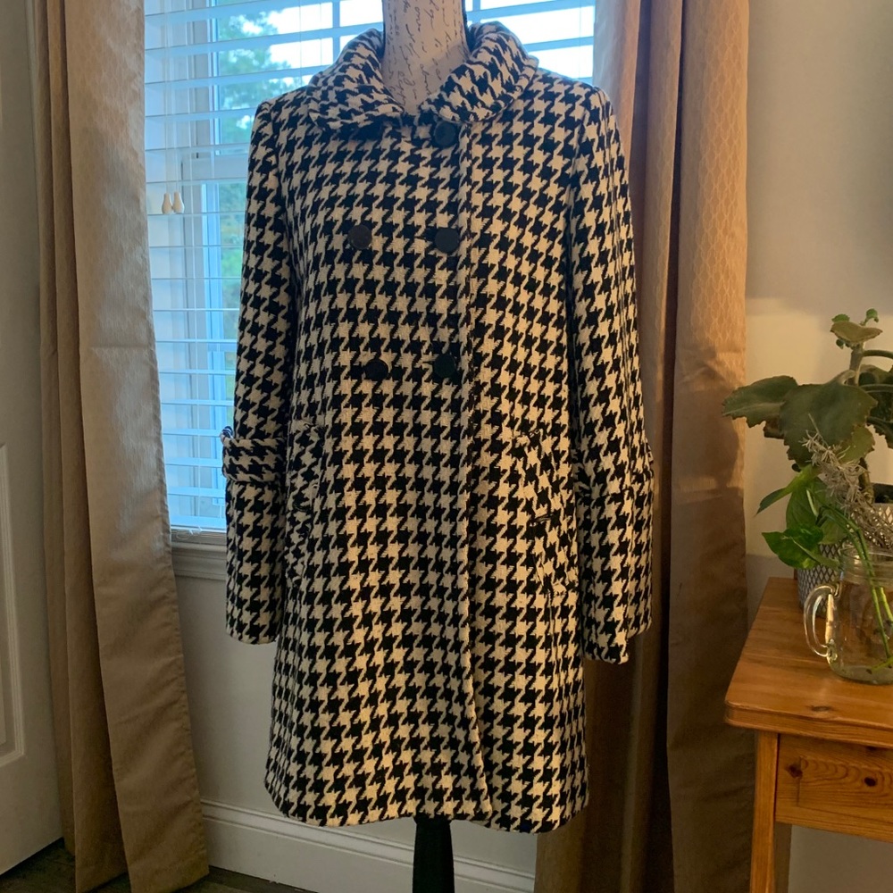 Black and White Peacoat